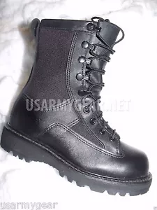 Ejército de EE. UU. Jóvenes Niños Niños Militares Cuero Impermeable Goretex Botas ICB 3,5 W Campana - Imagen 1 de 12