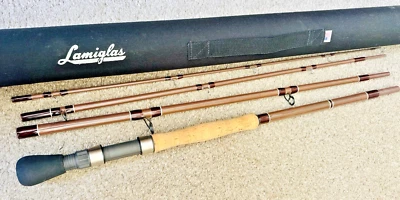 Lamiglas Grande Bluewater BG8612 8 pies 6 pulgadas 12 peso 4 piezas caña de mosca y tubo Foto 1 de 4
