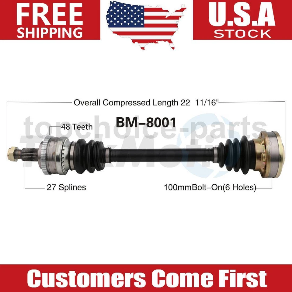 Оригинальный задний левый вал оси со стороны водителя для BMW 318i 1,8 л 1984 1985 1991 1992 - Изображение 1 из 1