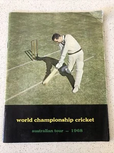 WORLD CHAMPIONSHIP CRICKET Official Souvenir Cricket Book. AUSTRALIAN TOUR 1968. - Picture 1 of 12