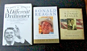 Lot of 3 President Ronald Reagan Books Biographies  Different Drummer Words of - Bild 1 von 4