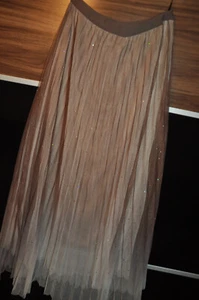 Shein Tüllrock Maxirock Beige Glitter Gr. S 36 Rock Tutu Rock NEU - Bild 1 von 6
