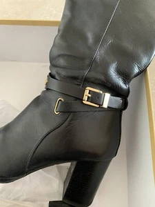 MICHAEL Michael Kors Womens Size 8.5 US Leather Riding Boots Black - Picture 1 of 12