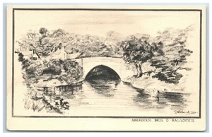 Postcard Aberdeen Brig O Balgownie Scotland artist drawn - Picture 1 of 2