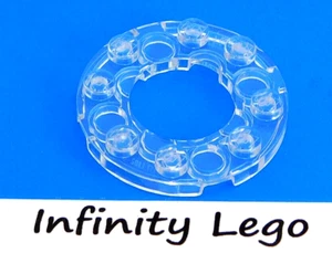 4 LEGO Transparent / Clear Plate 4x4 Round with Cut-out (11833 28620 29337) - Picture 1 of 1