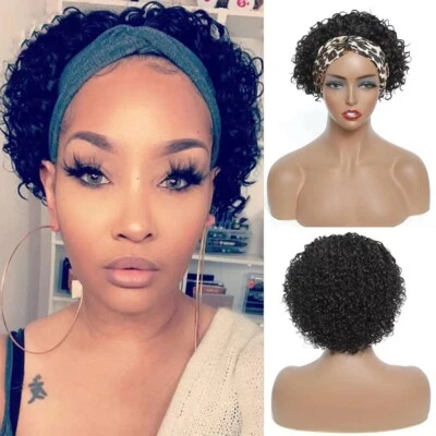 Pelucas de cabello rizadas de corte pixie corto rizadas al agua cabello humano brasileño baratas Foto 1 de 4