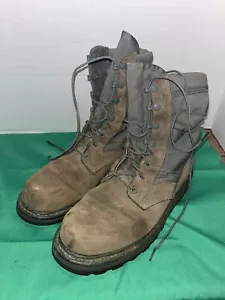 UFCW Mondo PT Herren Größe 8,5 R Stiefel Grün Braun Wildleder Kampf Stahlkappe Schuhe - Bild 1 von 8
