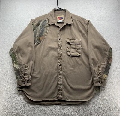 Wrangler Pro Gear Shooting Shirt Mens XXL 2XL Brown Realtree Hardwoods Hunting - Image 1 of 4