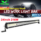 24 Inch 216W Led Work Light Bar For Jeep Off Road Truck Atv Car 4X4 Spot Flood