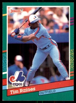1991 Donruss Tim Raines Montreal Expos #457 - Image 1 of 2