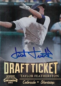 2011 Contenders Taylor Featherston Autograph RC - Colorado Rockies - Picture 1 of 1