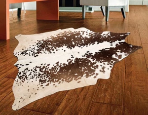Alfombra de piel de vaca 100 % genuina alfombra de cuero 17,01 pies cuadrados (50"x49") M-171 - Imagen 1 de 3