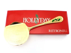 Retroneu CRANBERRY SERVER 24K Cloisonne in Lay vergoldet Urlaub Weihnachten - Bild 1 von 14