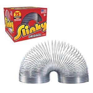 The Original Slinky Walking Spring Toy, Metal Slinky, Fidget 1-Pack, Silver 