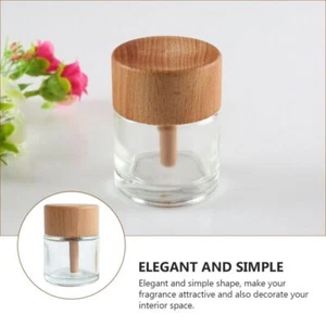 Aroma Diffuser Bottle Wood Empty Glass Diffuser Bottle Diffuser Bottles Vase - Picture 1 of 9