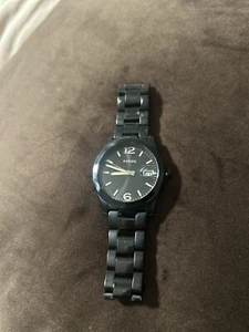 Women's Black Fossil Perfect Boyfriend Steel Watch ES3830 - Picture 1 of 2