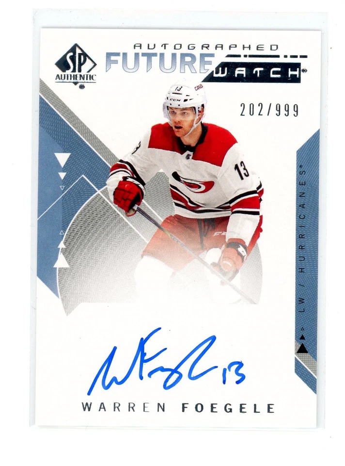 2018-19 SP Authentic Auto Future Watch /999 Warren Foegele #161 Rookie Auto - Image 1 of 1