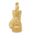 14K Gold Hollow Polished 3D Boxing Glove Pendant 06 X 15 In