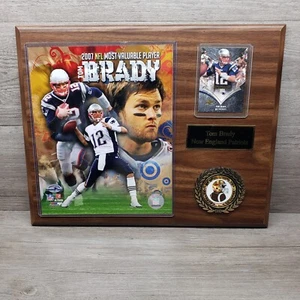 NFL Tom Brady New England Patriots 15x12 Photo File & Top Deck Card 2007 MVP - Picture 1 of 9