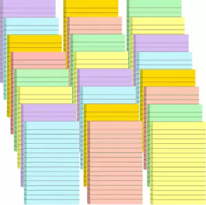 24 Pack Lined Sticky Notes 4X6 in Self Sticky Note Pads Colorful Post Stickies f - Picture 1 of 12
