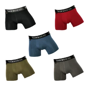BAMBOO 3G Mens Long Leg Trunk Sport-Work Anti Chafe Underwear Jocks Boxer Briefs - Picture 1 of 7