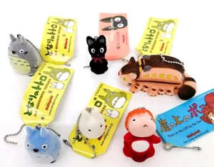 (Juego de 6) Nuevo My Neighbor Totoro Studio Ghibli Ponyo Mini Bolso Llavero Dije - Imagen 1 de 11