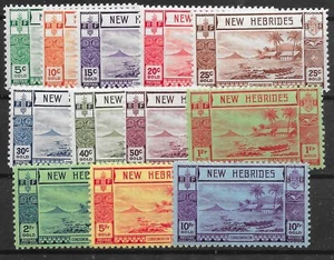 NEW HEBRIDES SG52/63 1938 DEFINITIVE SET MTD MINT - Picture 1 of 1
