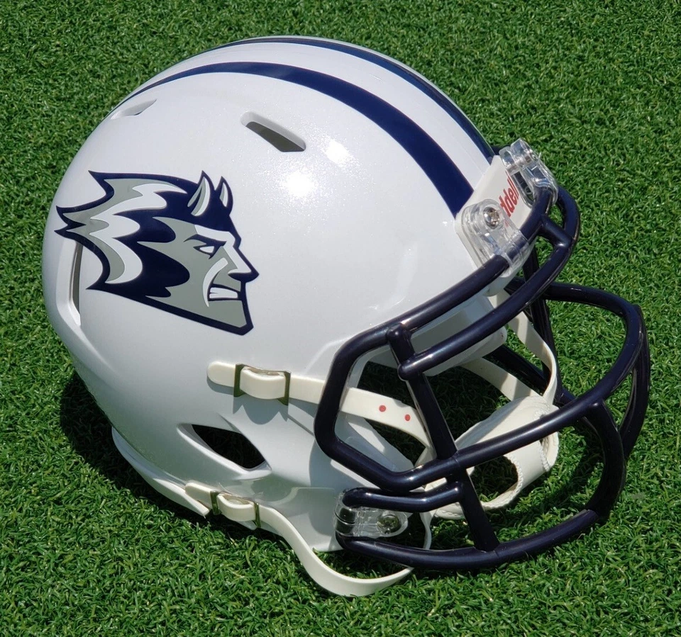 WISCONSIN - STOUT BLUE DEVILS FOOTBALL MINI HELMET - Image 1 of 1