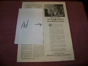 Associated British & Irish Railways Print ad from Magazine Vintage 1937 - Picture 1 of 2