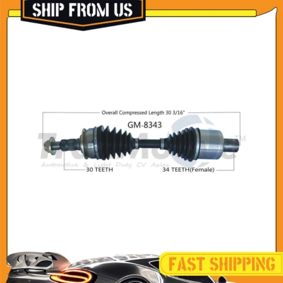 Eje articulado CV delantero derecho Trakmotive se adapta a Chevrolet Volt Uu27 2011-2015 Foto 1 de 3