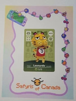 Tarjeta Amiibo Leonardo #022 Animal Crossing Auténtica Nunca Escaneada Foto 1 de 3