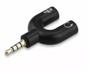 3.5mm Audio Jack to Headphone Microphone Adaptor Splitter Converter mobile phone - Picture 1 of 13