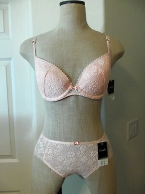 Sujetador Push-Up Chantelle BATIGNOLLES Encaje 6712 Rosa Paraíso Acolchado 34D Hipster XS Foto 1 de 4