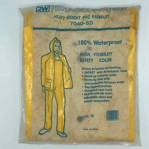2W Protective Clothing Heavy Weight PVC Rain Suit Size M, NEW Unused. - Picture 1 of 2