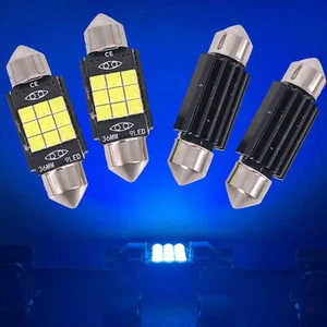 4x 36mm 6418 LED Dome Map Light Bulbs Super Bright Canbus SMD 3030 for VW Jetta - Picture 1 of 15
