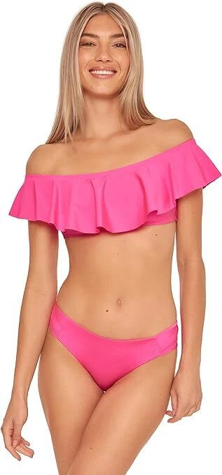 Новый с Ярлыками Trina Turk женщин бикини бандо с ремешками плавать топы размер 4-10 $90 LLL421 - Изображение 1 из 1