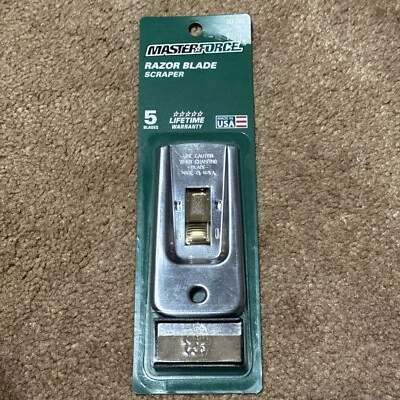 MASTERFORCE  Metal HD Razor Blade SCRAPER with 5 Blades USA MADE FAST SHIPPING - Image 1 of 2