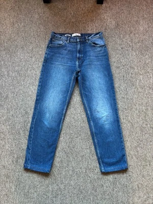 Mango Denim Blue High Waisted MOM Jeans size Eur 38 - UK 10 Short   W28  L26 - Image 1 of 4