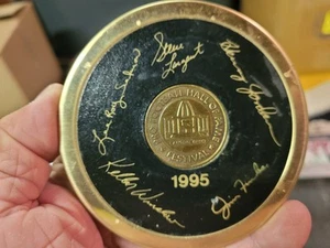 NFL Hall of Fame Bronze Untersetzer 1995 Lee Roy Selmon, Steve Largent, Winslow, mehr - Bild 1 von 2