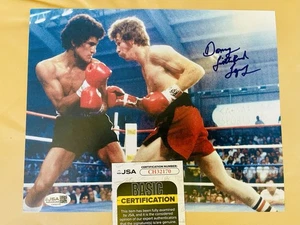 FOTO AUTOGRAFIADA AUTÉNTICA 8x10 DANNY "LITTLE RED" LOPEZ BOXING HOFer certificado de autenticidad JSA - Imagen 1 de 1