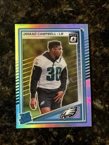 2025 Panini Donruss - Rated Rookie Jihaad Campbell #343 Optic Preview Holo Prizm - Picture 1 of 2