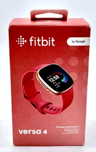New Fitbit Versa 4 Fitness Smartwatch - Pink Sand/Copper Rose Aluminum - Picture 1 of 11