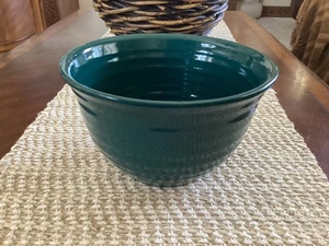 Vintage Dark Forest Green Frankoma 8” x 5” Pottery Serving Bowl - Picture 1 of 3