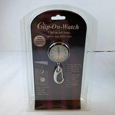 Clip-On Reloj Cromo y Acero Inoxidable Analógico Cara Clips En Nuevo Foto 1 de 4