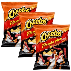 Cheetos Crunchy Flamin' Hot Cheese Sabor Snack Chips 9 oz, (paquete de 3) - Imagen 1 de 1