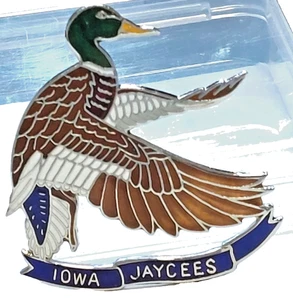 Jaycees State of Iowa "Duck Bird Landing" Pin - Bild 1 von 2