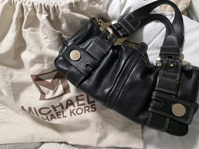 Michael Kors Black Y2K Pebble Leather Vintage Handbag Purse - Image 1 of 4