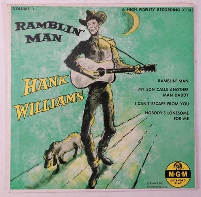 HANK WILLIAMS Ramblin Man MGM 45 EP Volume 1 country honky tonk - Image 1 of 4