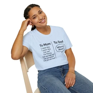 Funny Where's Mom Unisex T-Shirt, Sarcastic Graphic Tee, Humor Gift for Parents, - Imagen 1 de 69
