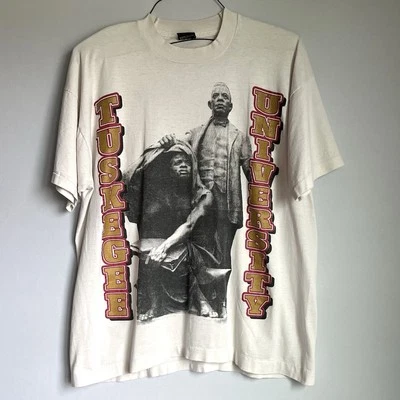 Vtg Tuskegee University Tee Shirt Sz XL Single Stitch Booker T Spellout READ HTF - Image 1 of 4